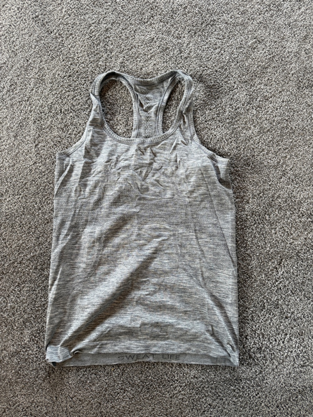 Lululemon Gray Racerback Workout Tank Top